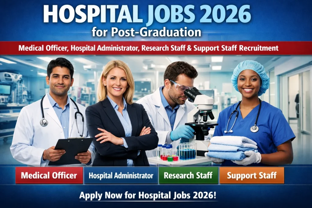 Hospital Jobs 2026: Your Post-Graduation Guide to Medical Officer, Administrator, Research and Support Staff Careers